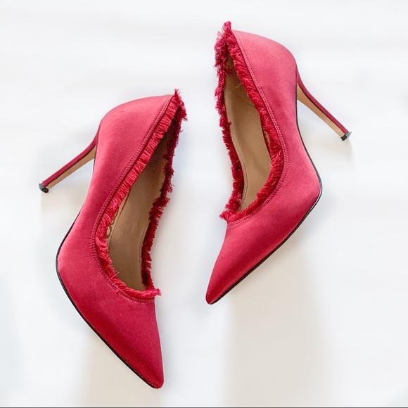 Sam Edelman Shoes - Sam Edelman Halan Cranberry Satin Pumps 8.5